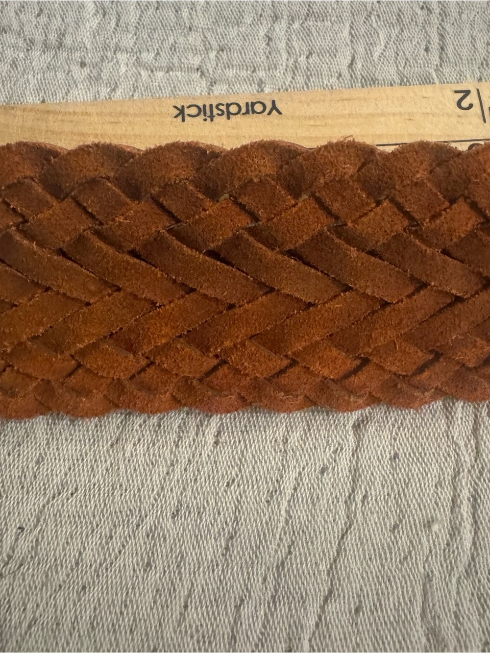 Cabi Woven Leather Belt Size M Brown Wide Boho Western Statement Buckle Belt - Picture 11 of 11